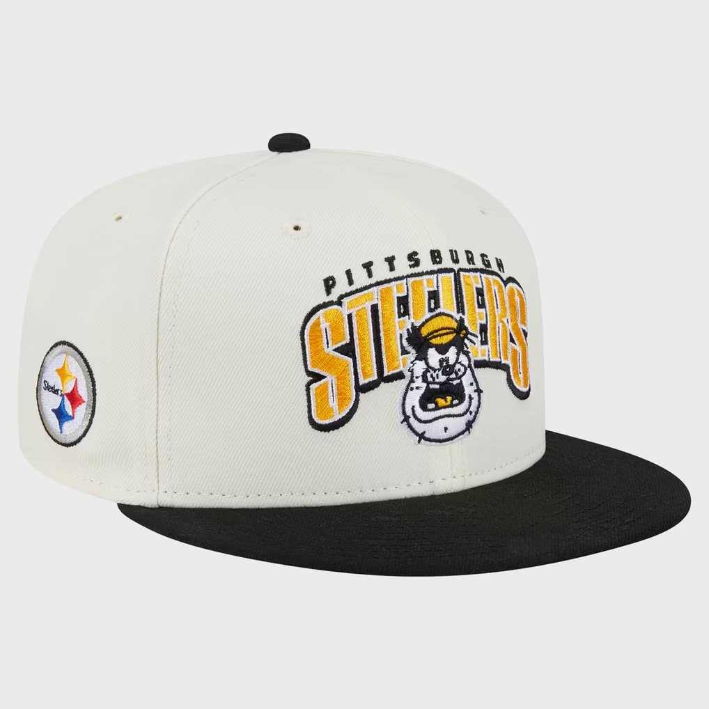 Disney X NFL Collab Merch Pittsburgh Steelers Disney X New Era Pete Snapback Hat Gift For Fans