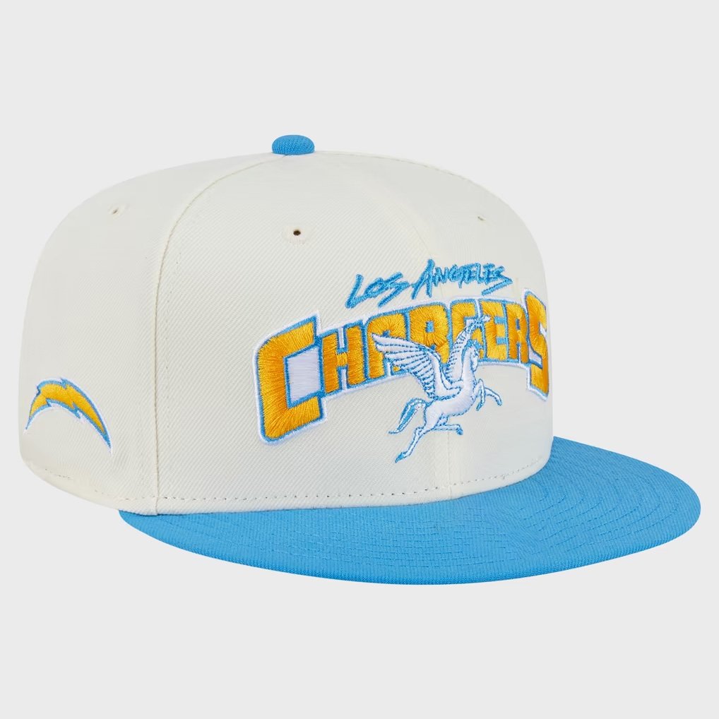 Disney X NFL Merch Los Angeles Chargers New Era Hercules And Pegasus Snapback Hat Game Day Gift