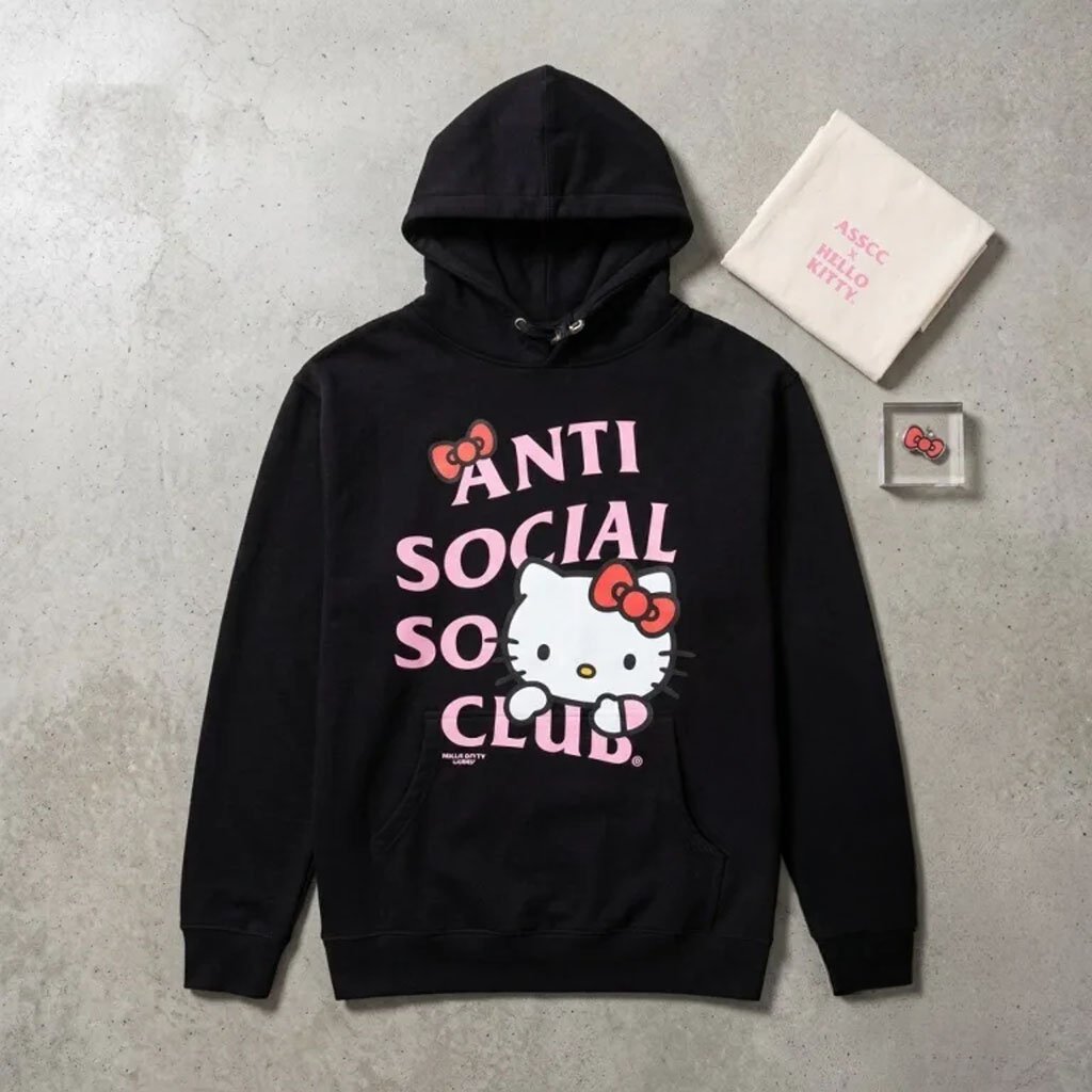 Anti Social Social Club x Hello Kitty Hoodie Cute Sanrio Clothing Anti Social Social Club Merch