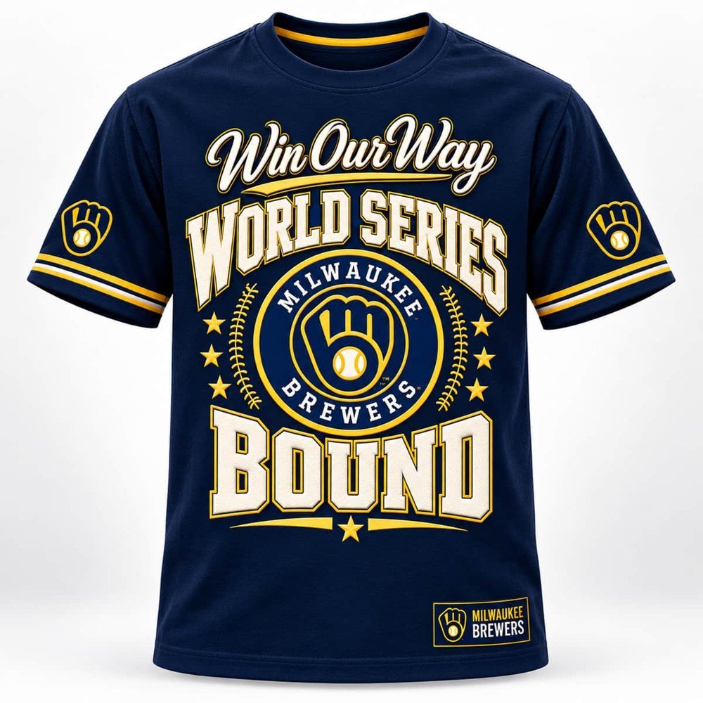 2026 Brewers World Series Bound Win Our Way Shirt Milwaukee Brewers Merch Fan Gear