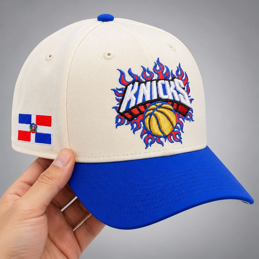 2026 Knicks Dominican Republic Hat Embroidered New York Knicks Merch Gifts For Basketball Fan
