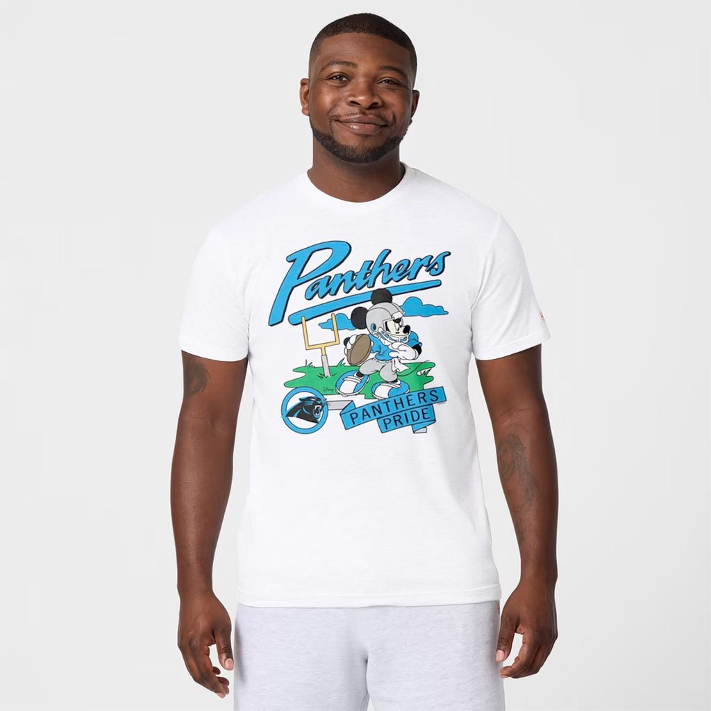 Disney X NFL Merch Carolina Panthers X Mickey Mouse T-Shirt Panthers Pride Shirt Fan Apparel