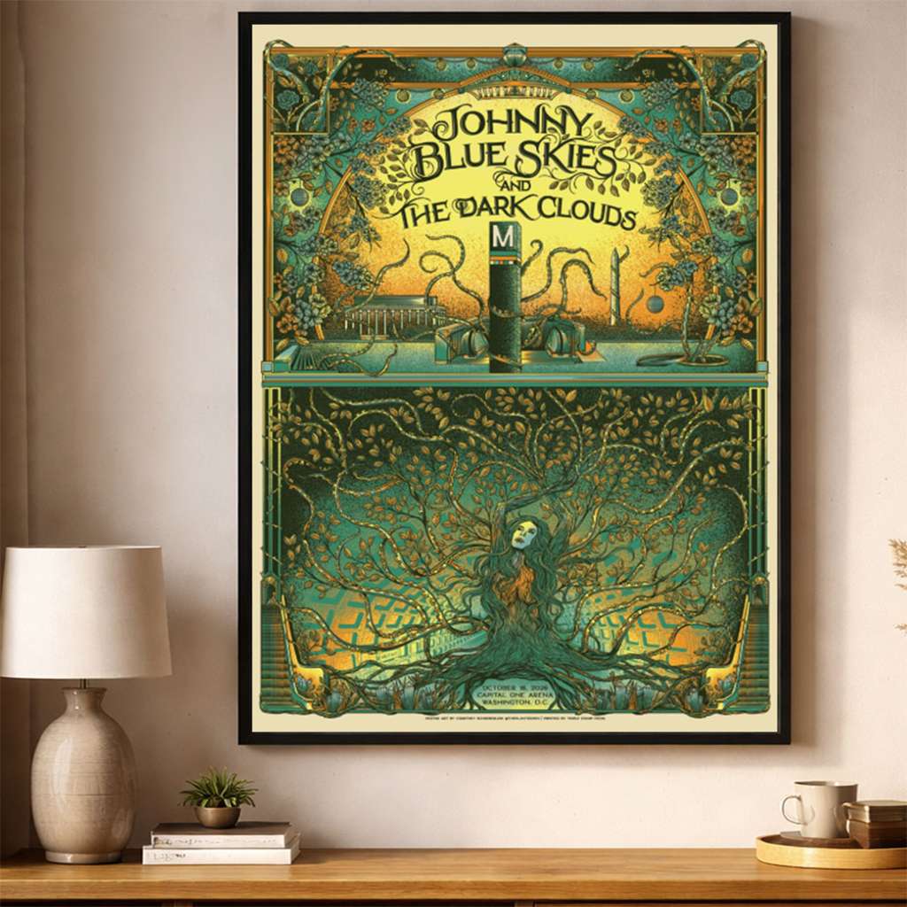 Johnny Blue Skies Merch The Dark Clouds Event Poster Living Room Wall Art Gifts For Fan
