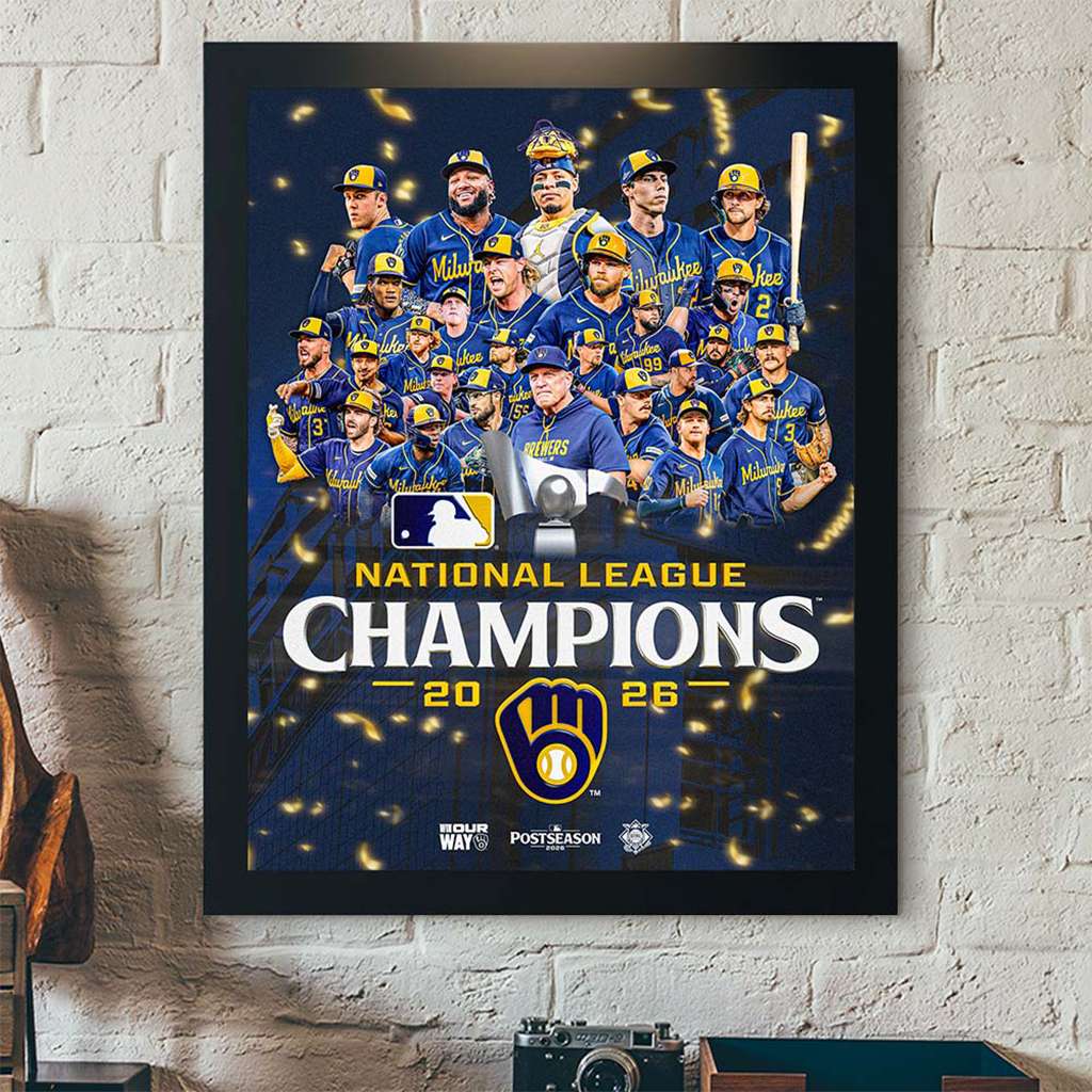 Milwaukee Brewers Merch Congrats Champions National League Poster Home Decor Poster Gifts For Fan