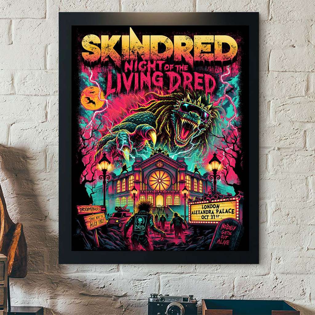 Skindred Merch Night Of The Living Dred Halloween Poster Room Decor Poster Gifst For Skindred Lovers