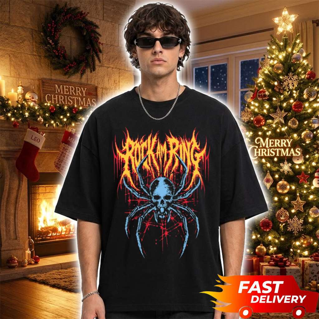 Rock Am Ring Merch Spider Skull Shirt Festival Music Apparel Xmas Gifts For Music Lovers