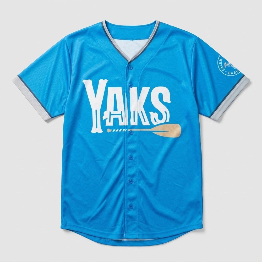 Salem Yaks Merch Alternate Baseball Jersey Salem Yaks Baseball Apaprel Gifts For Baseball Lovers