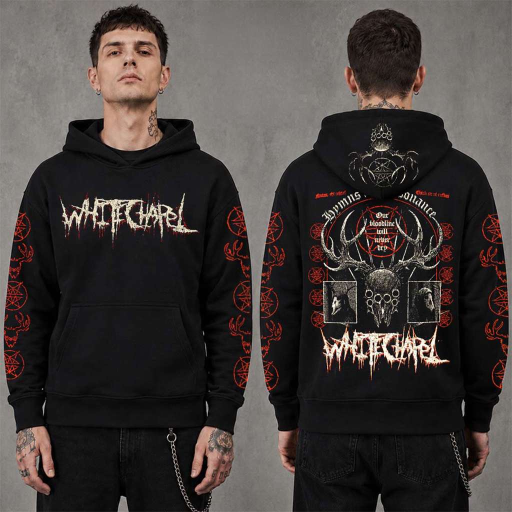 Hymns in Dissonance Merch Whitechapel Bloodlines Pigment Hoodie Band Music Apparel Gifts For Fan