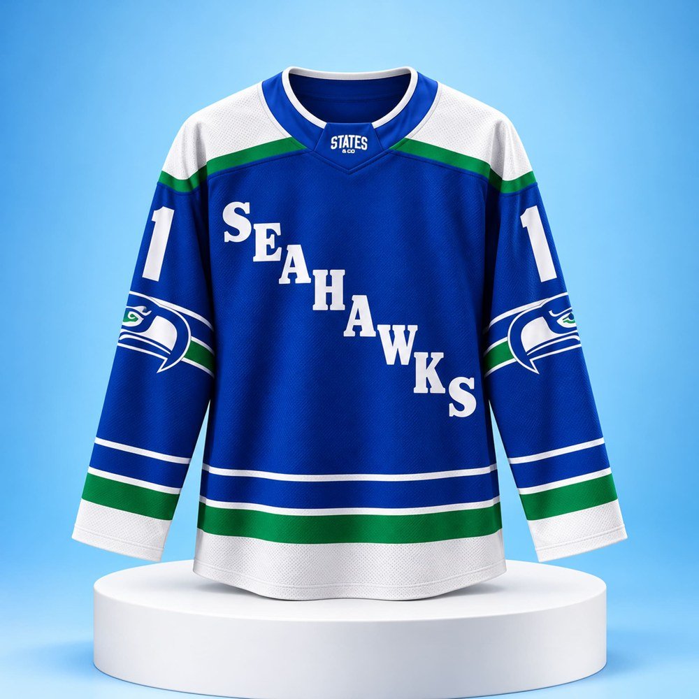 Seattle Seahawks Merch Classic Retro Hockey Jersey Seattle Seahawks Apaprel Gifts For Football Fan