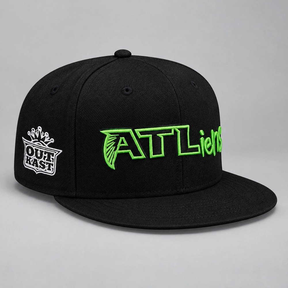 OutKast x Atlanta Falcons Merch ATLiens 30th Anniversary Snapback Hat OutKast Headwear Gifts Idea