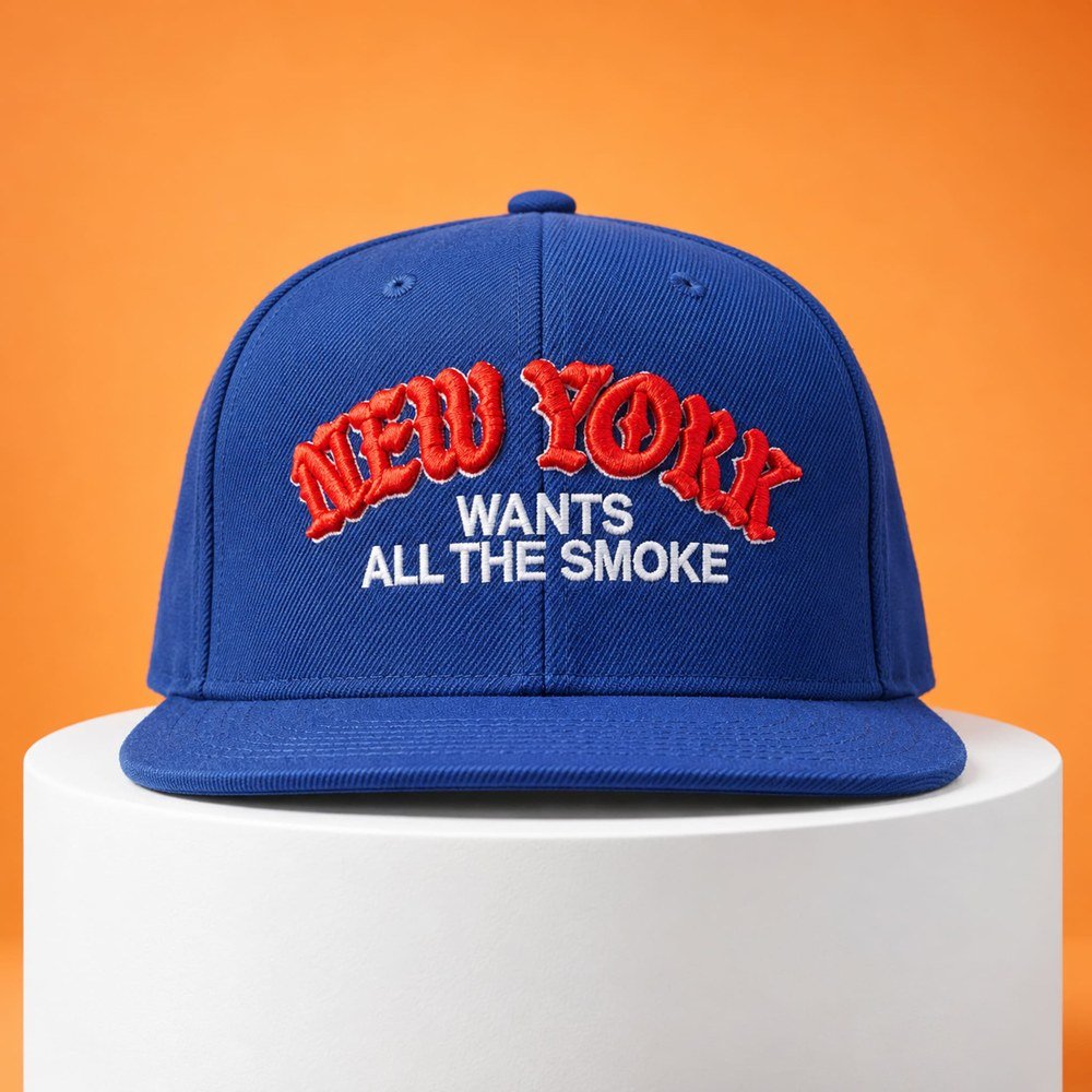 New York Wants All The Smoke Snapback Hat City Pride Headwear Gifts For New York Fans