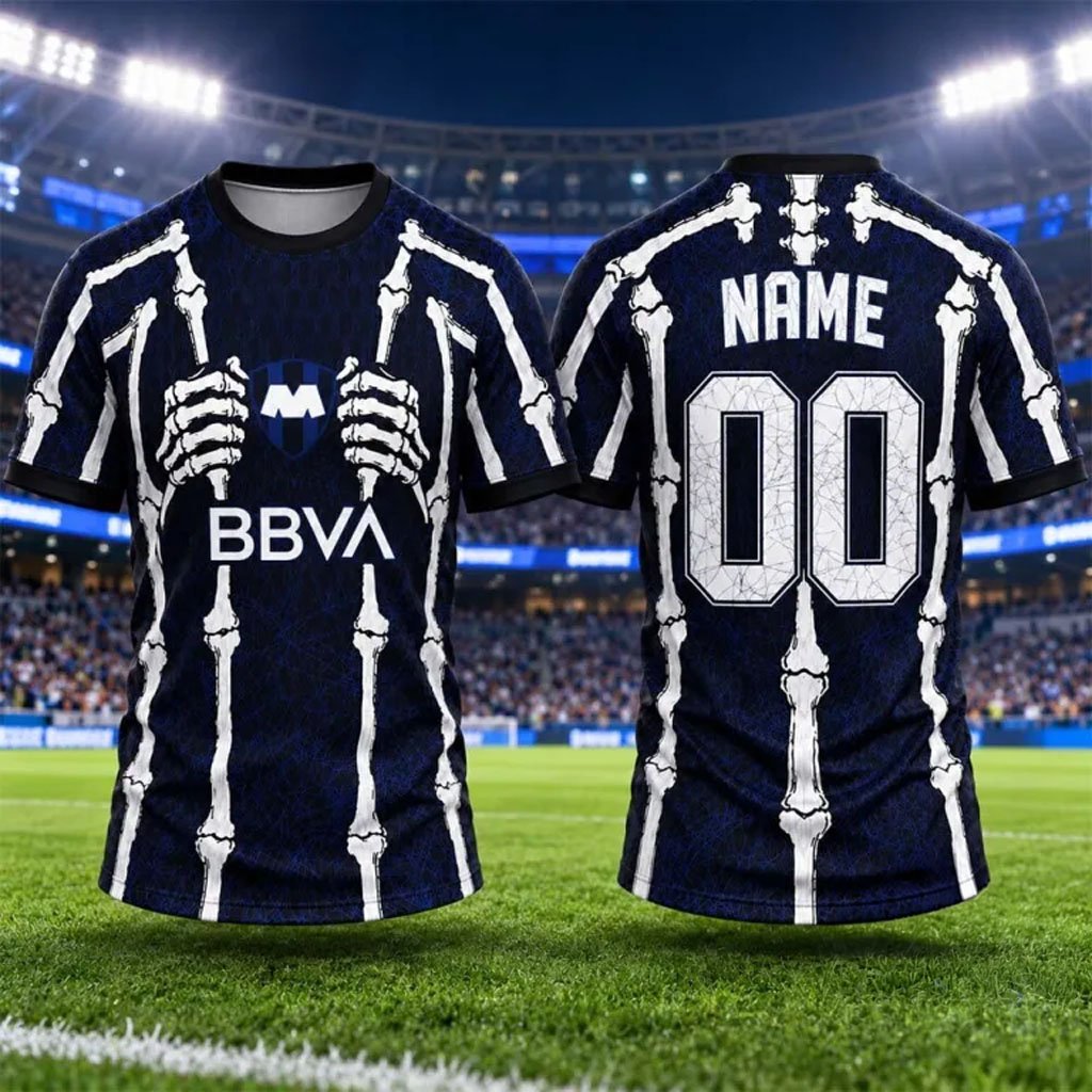 Personalized Rayados X Day Of The Dead 2026 4th Kit Jersey Shirt CF Monterrey Merch Fan Gifts