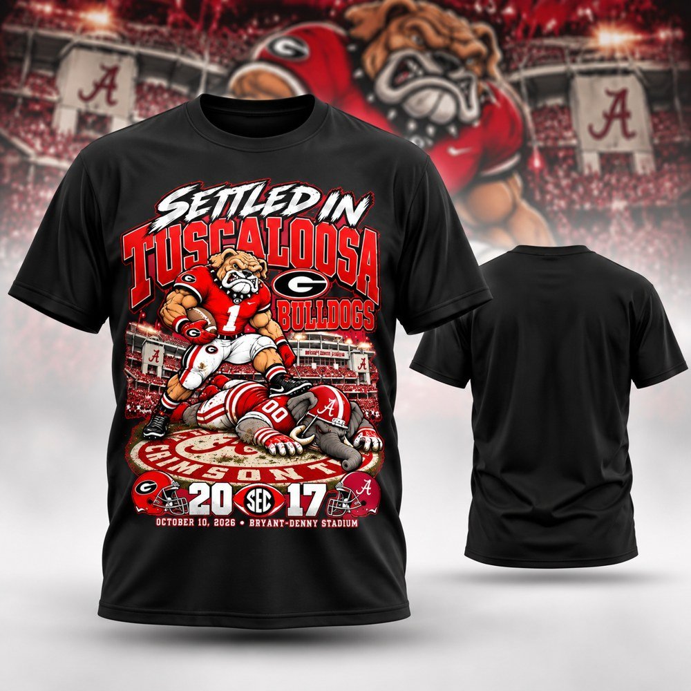 Georgia Bulldogs x Alabama Crimson Tide Merch T-Shirt Georgia Bulldogs Apparel Gifts For Him
