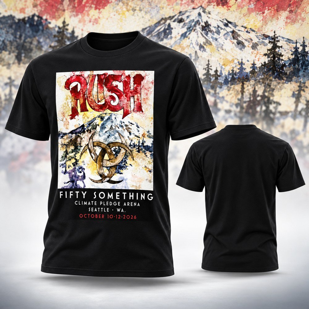 Rush Merch Fifty Something Tour T-Shirt Rush Apaprel Gifts Idea For Music Lovers