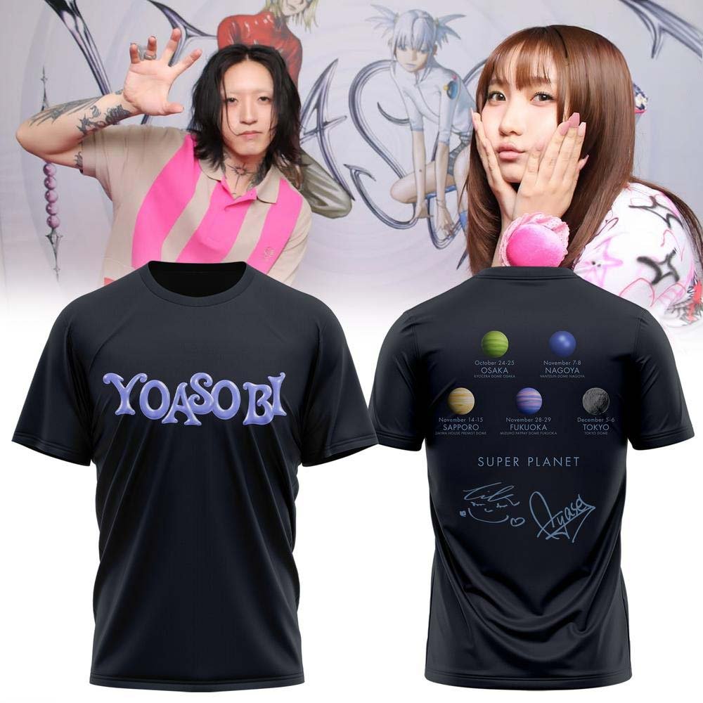Yoasobi Merch Super Planet Tour Black Planet T-Shirt Yoasobi Concert Outfit Gifts For Her