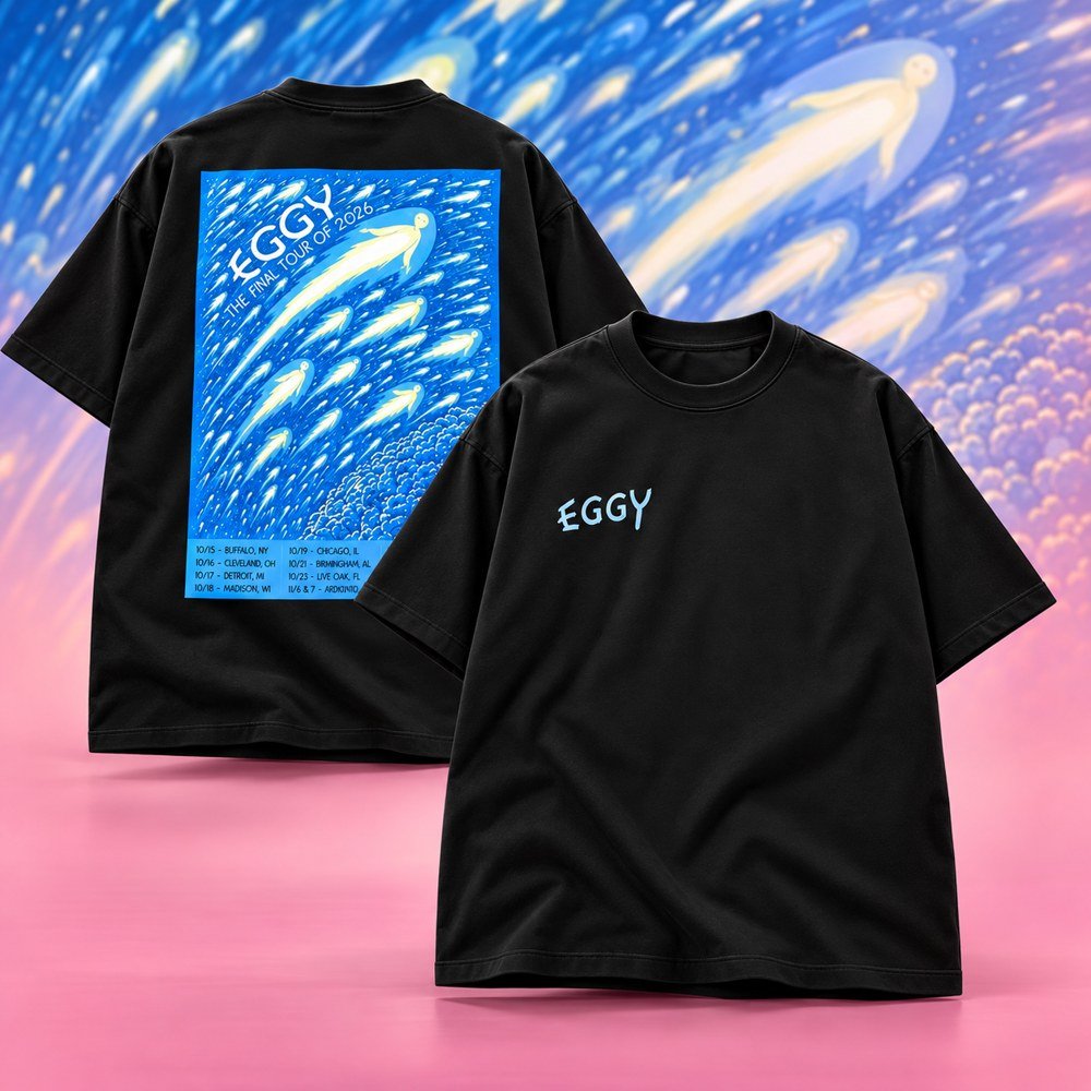 Eggy The Final Tour Merch Flying Figures T-Shirt Eggy Band Apparel Gifts For Band Collectors