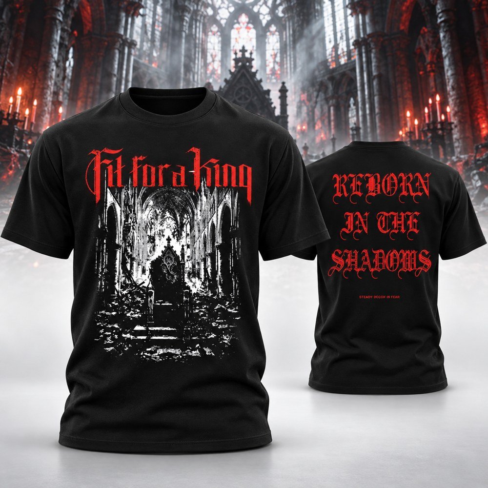 Fit For A King Merch Reborn T-Shirt Fit For A King Apparel Gifst For Band Lovers