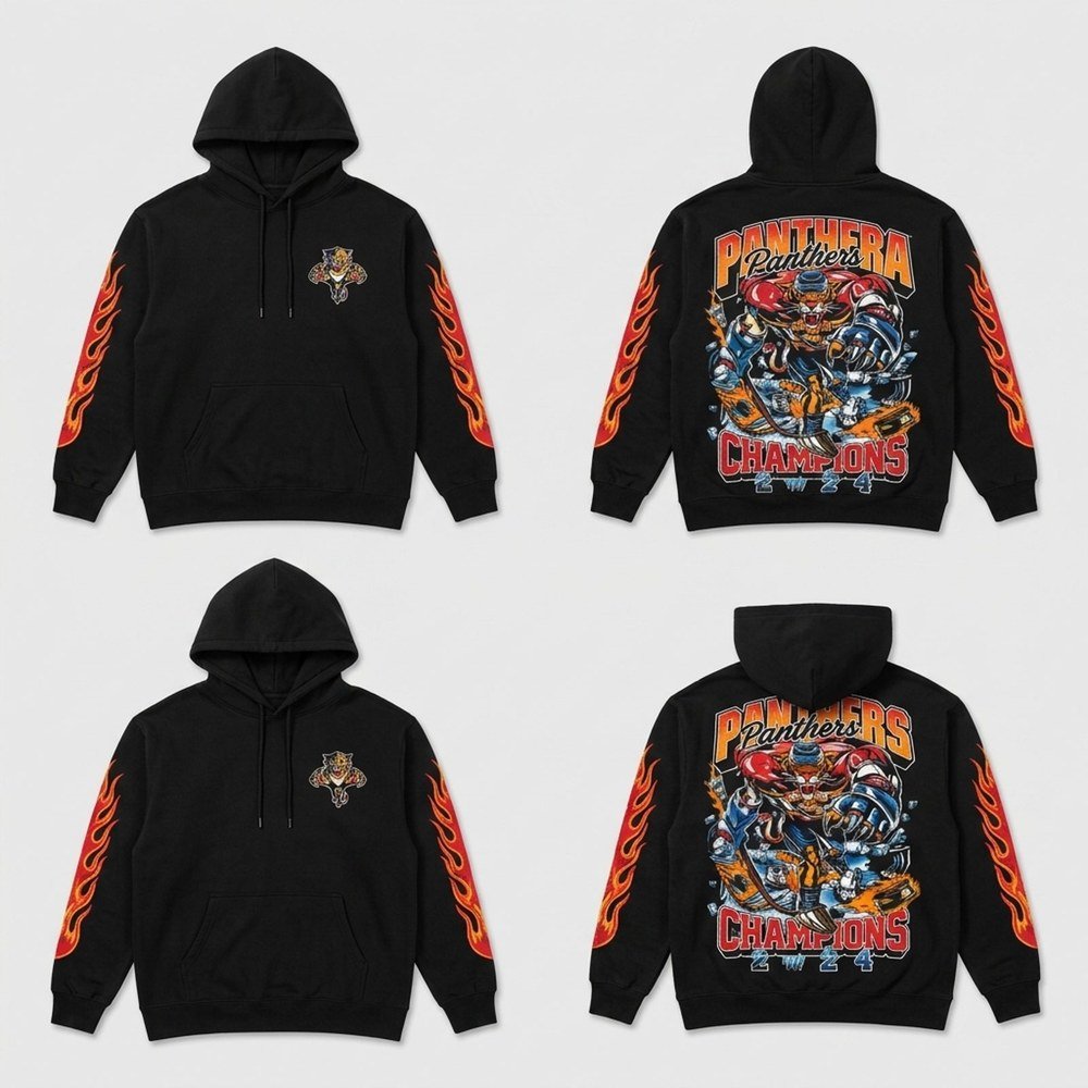 Florida Panthers Stanley Cup Champions Graphic Hoodie Florida Panthers Merch Football Fan Gift