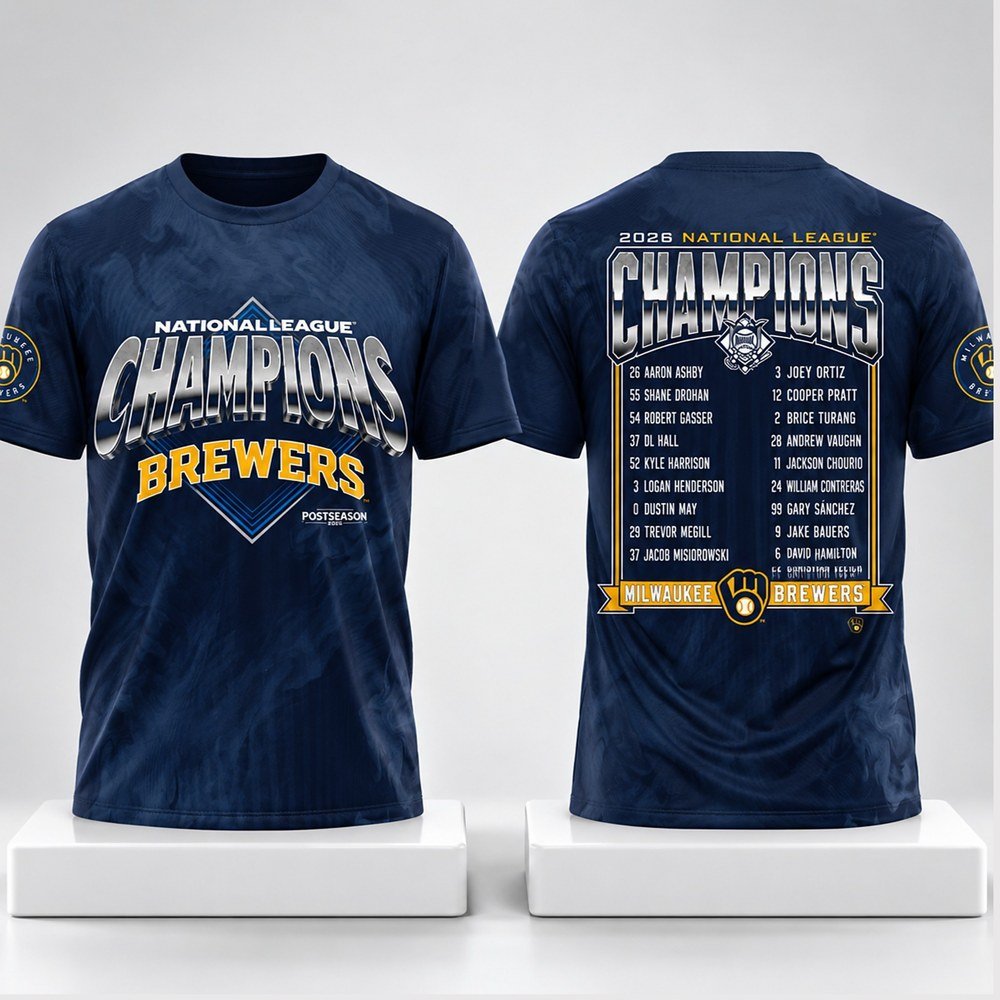 Brewers 2026 NLCS National League Champions Postseason Shirt Milwaukee Brewers Merch Him Gift