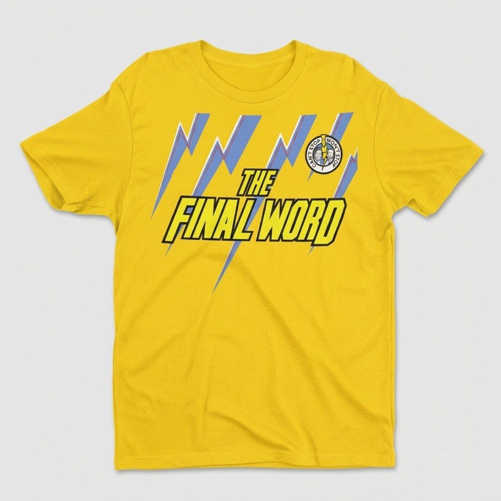 The Final Word Cricket Retro Lightning Shirt Vintage Sports Apparel Gifts For Cricket Supporters