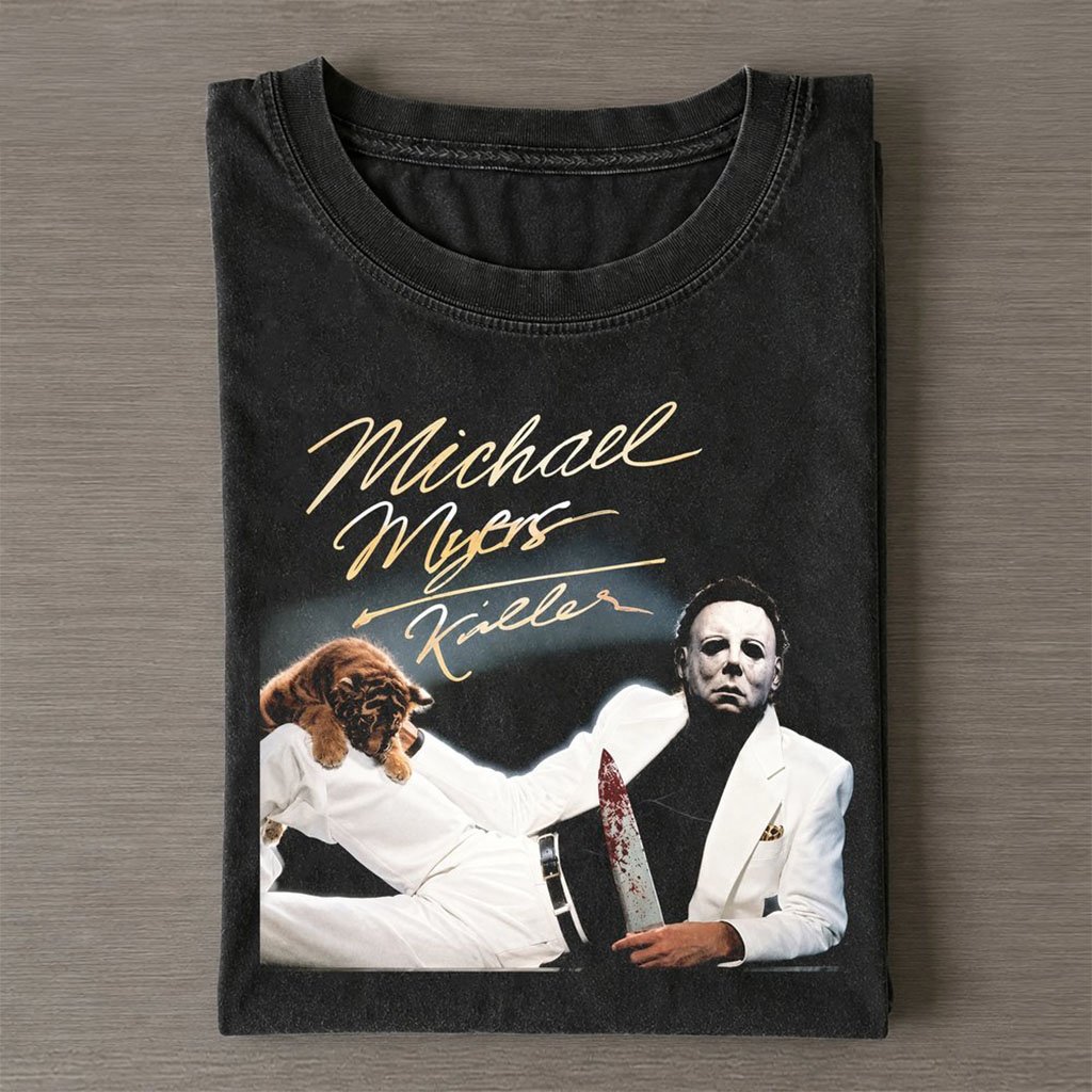Michael Myers Thriller T-Shirt Halloween Merch Present For Horror Fans