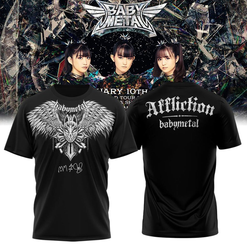Babymetal World Tour T-Shirt Affliction Tee Babymetal Merch 2026 Gifts For Music Lovers