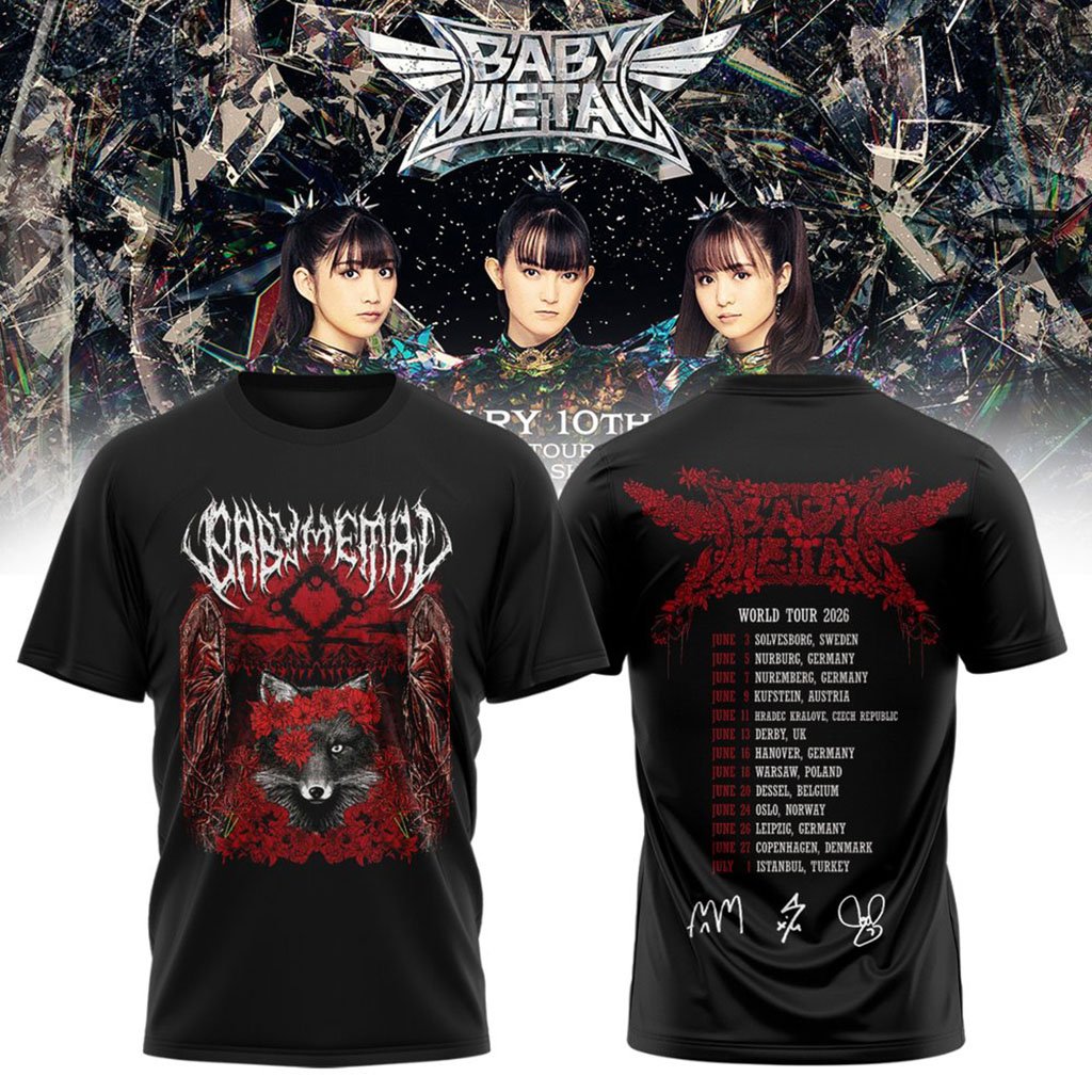 Babymetal World Tour T-Shirt Schedule Tee Babymetal Merch 2026 Gifts For Music Lovers