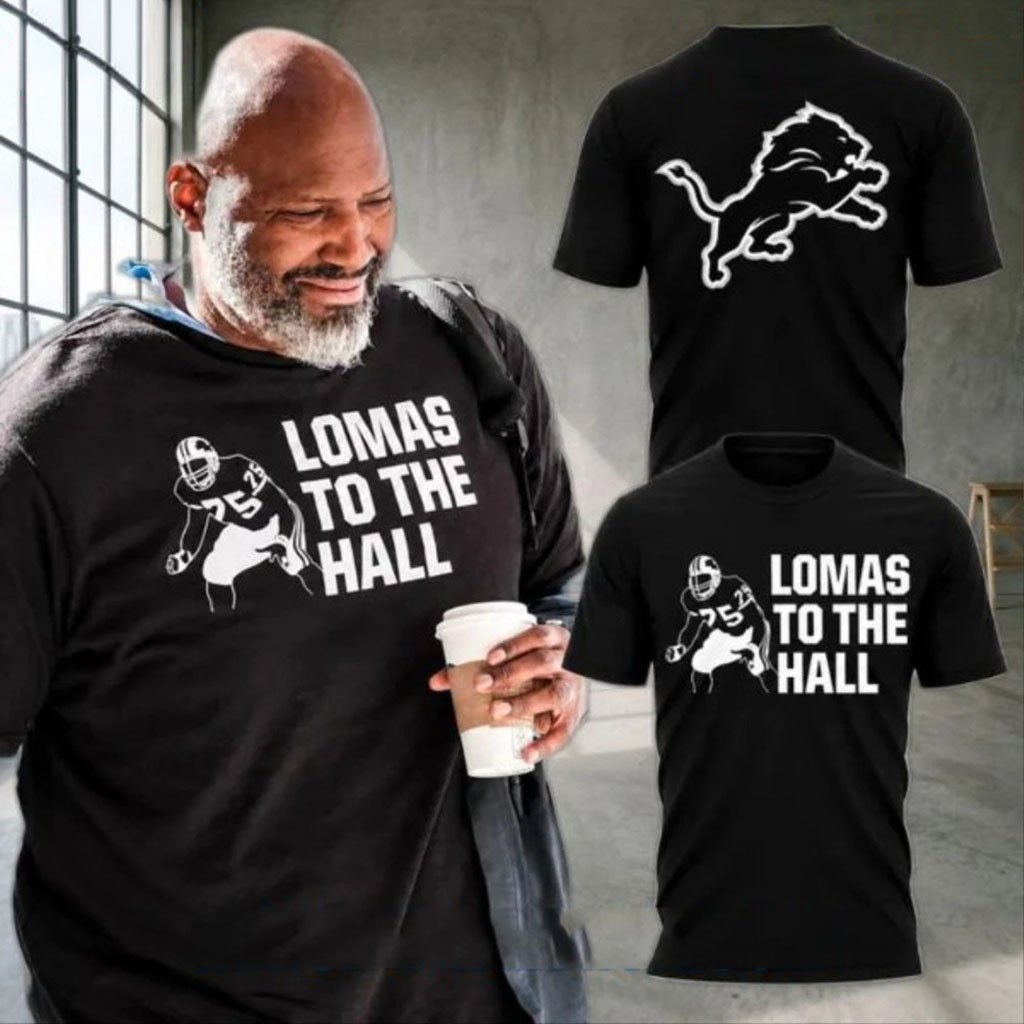 Barry Sanders Lomas To The Hall Detroit Lions Legend Football T-Shirt Gift For Brothers