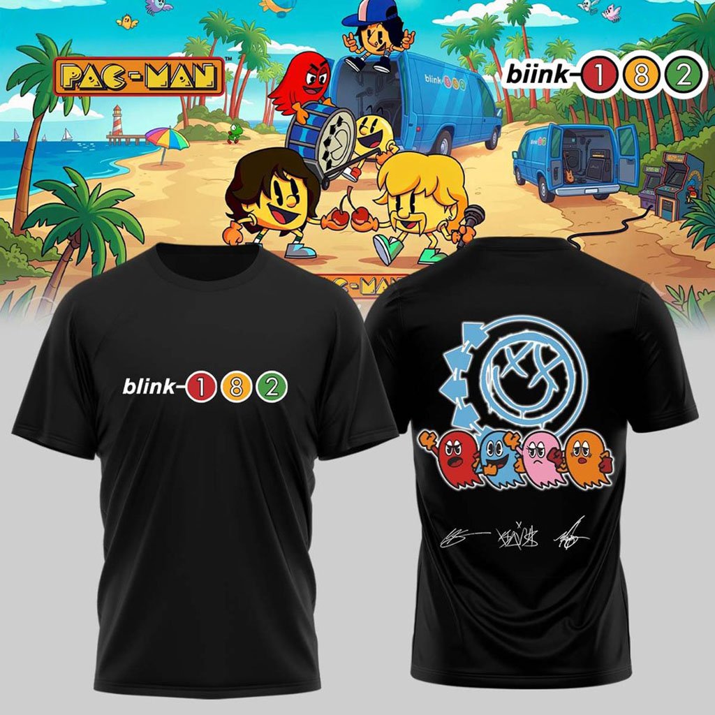 Blink 182 X PAC-MAN Merch Special T-Shirt Black Gifts For Guys Who Like Music
