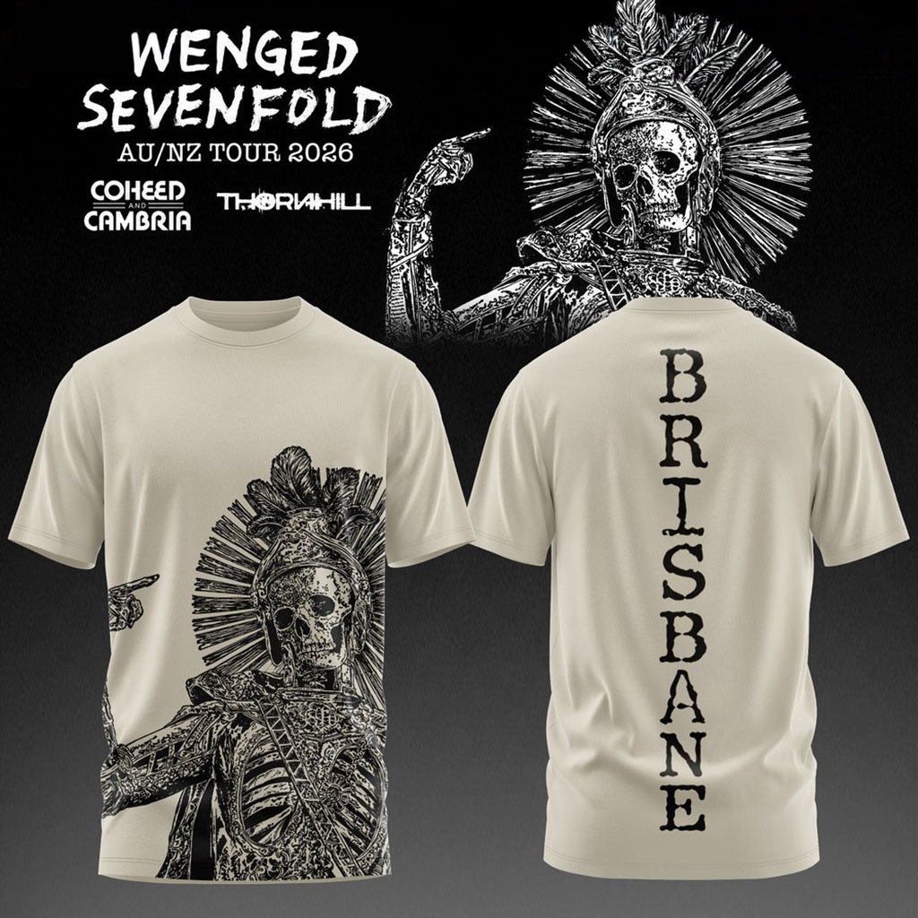 Avenged Sevenfold AUS NZ Tour 2026 T-Shirt Brisbane Tee Avenged Sevenfold Merch Music Fan Gifts