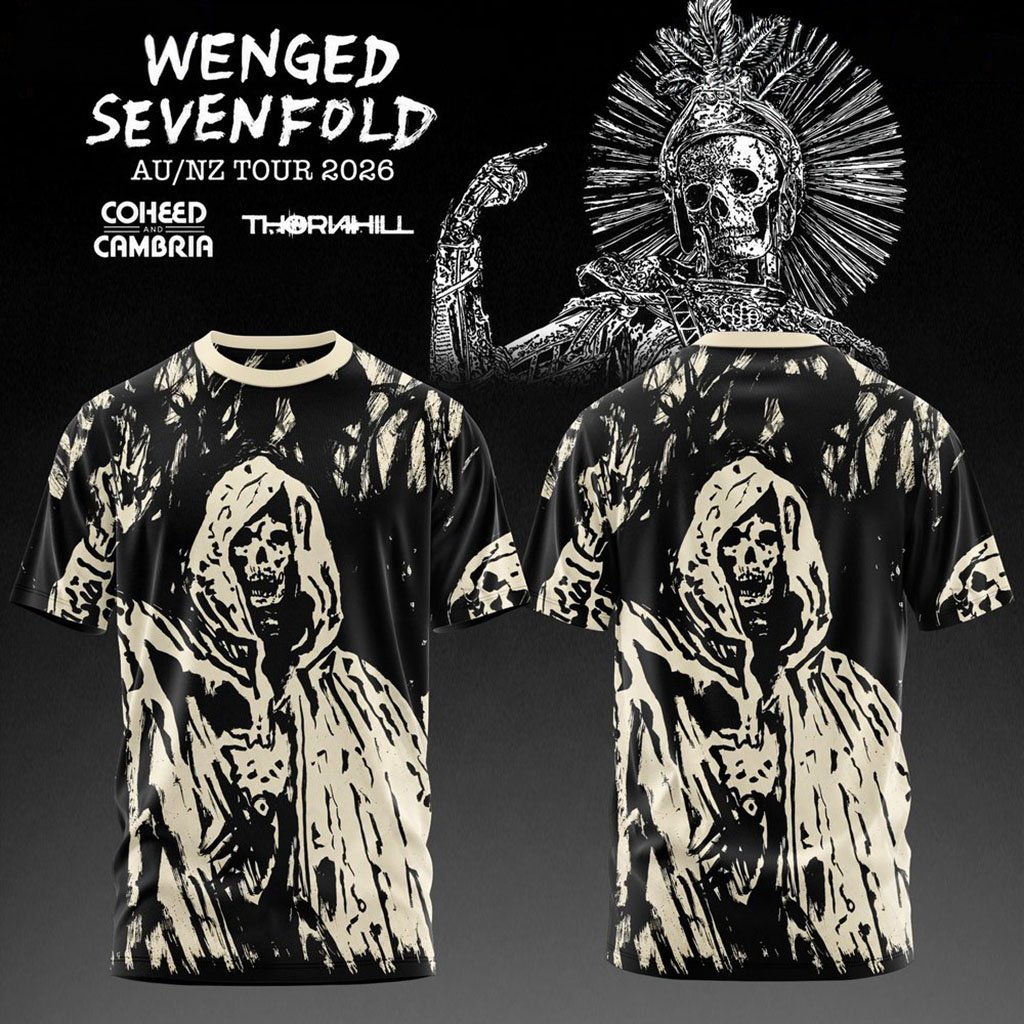 Avenged Sevenfold AUS NZ Tour 2026 T-Shirt Avenged Sevenfold Merchandise Fan Apparel
