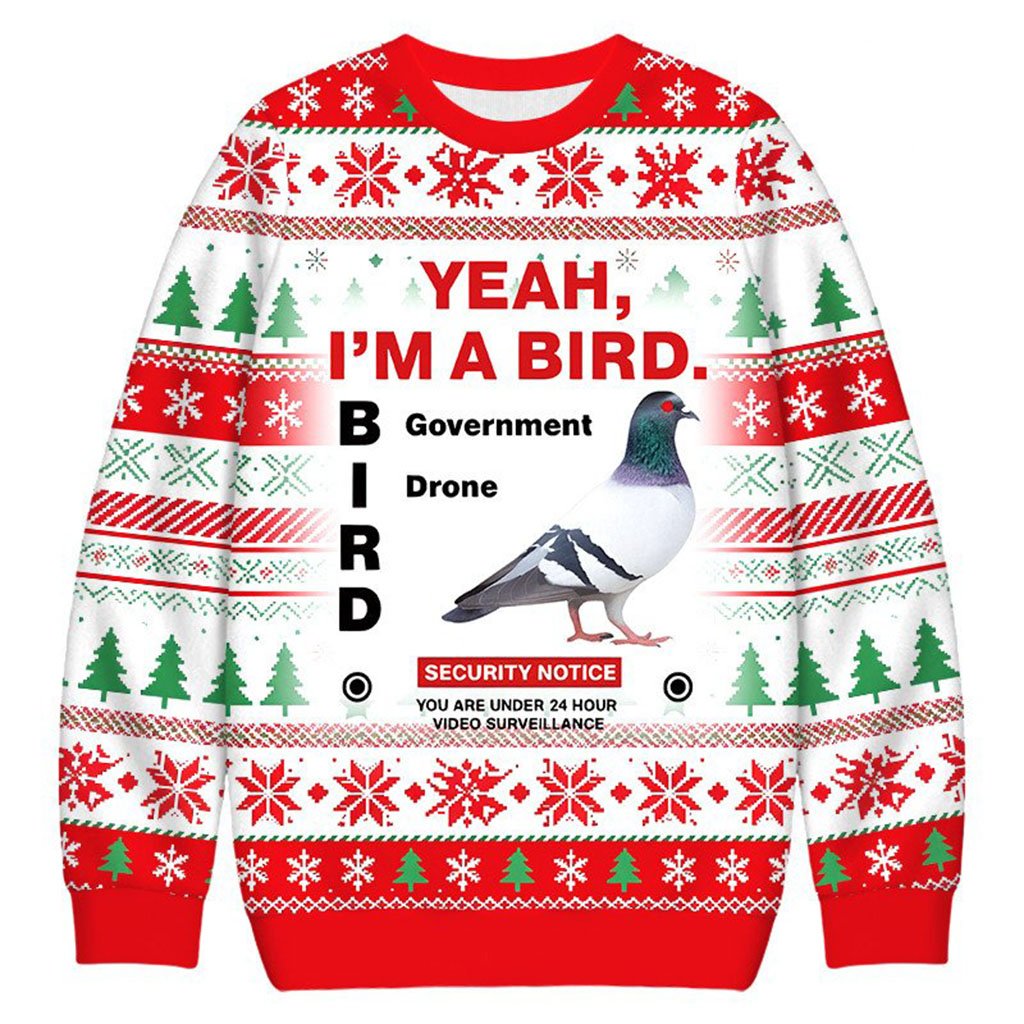 Government Funny Pigeon Puns Christmas Ugly Sweater Yeah I'm A Bird Xmas Jumper Gifts Ideas
