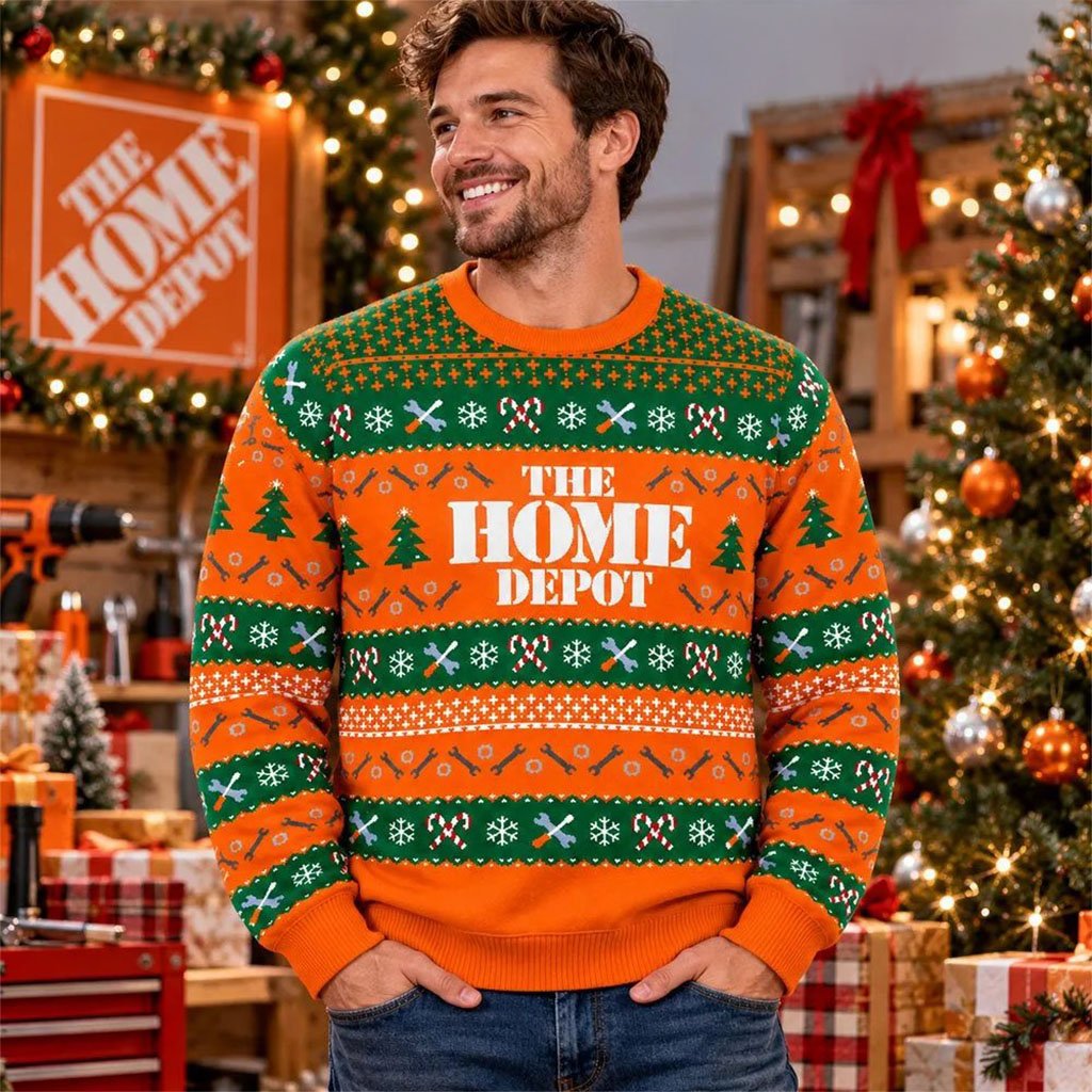 The Home Depot Ugly Christmas Sweater 2026 Holiday Apparel Xmas Gifts For Brothers