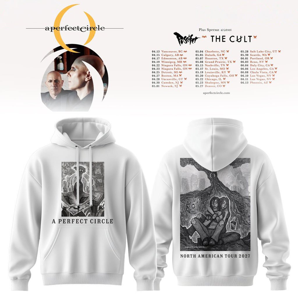 A Perfect Circle 2027 North American Tour Hoodie Rock Music Apparel A Perfect Circle Merch