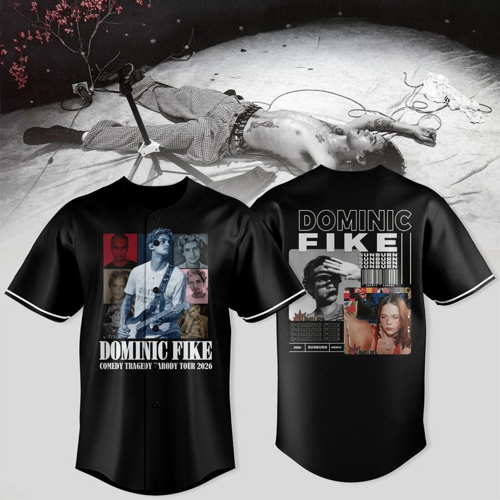 Dominic Fike Comedy Tragedy Parody Tour 2026 Baseball Jersey Dominic Fike Merch Fan Apparel