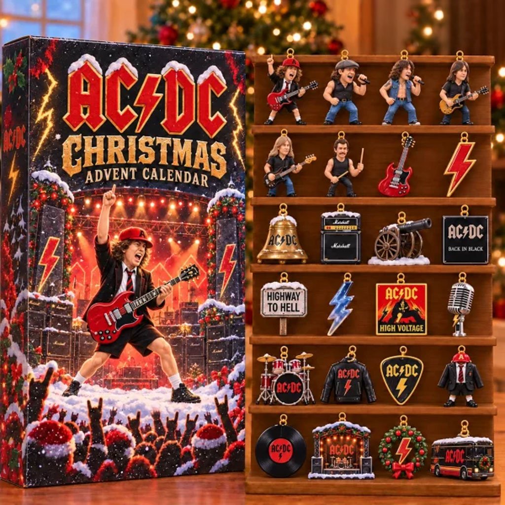 AC DC Christmas Advent Calendar Rock Legends Xmas Ornaments AC DC Merch Gift For Band Fans