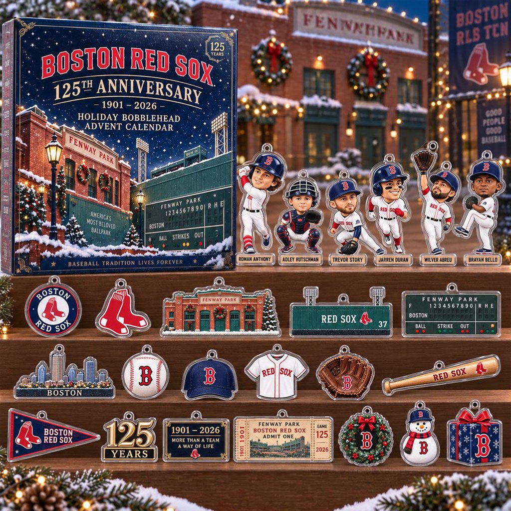 Boston Red Sox 125th Anniversary Fenway Park Advent Calendar 2026 Xmas Tree Ornament Gifts
