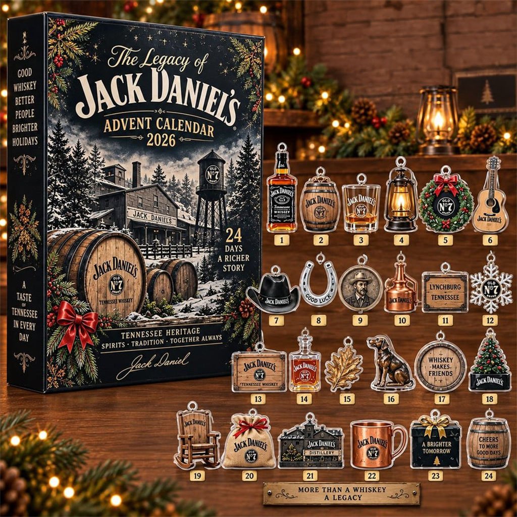 Jack Daniel's 2026 Advent Calendar Tennessee Heritage Christmas Ornaments Gift For Dad