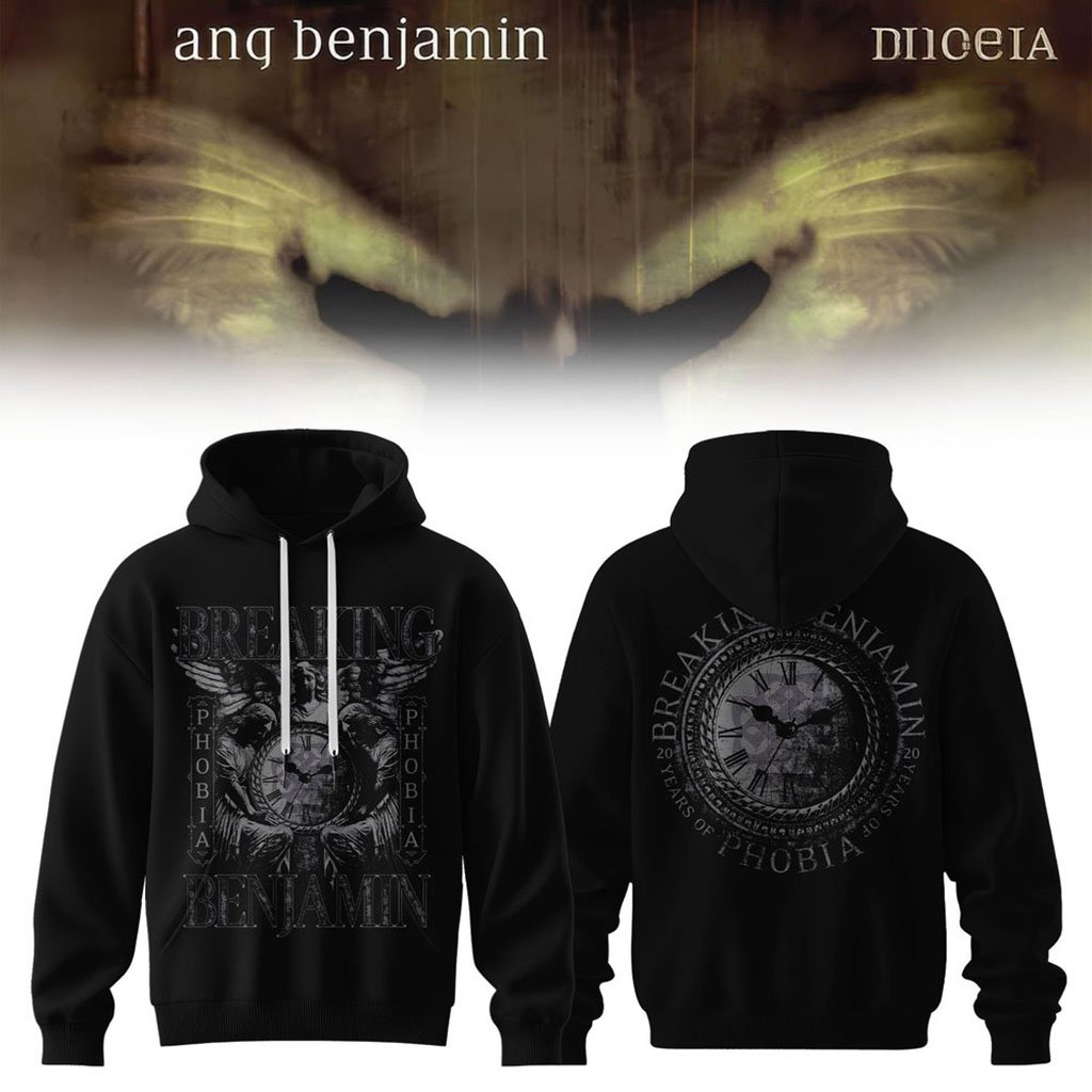 Breaking Benjamin Twenty Years of Phobia Hoodie Breaking Benjamin Merch Gift For Rock Music Fan