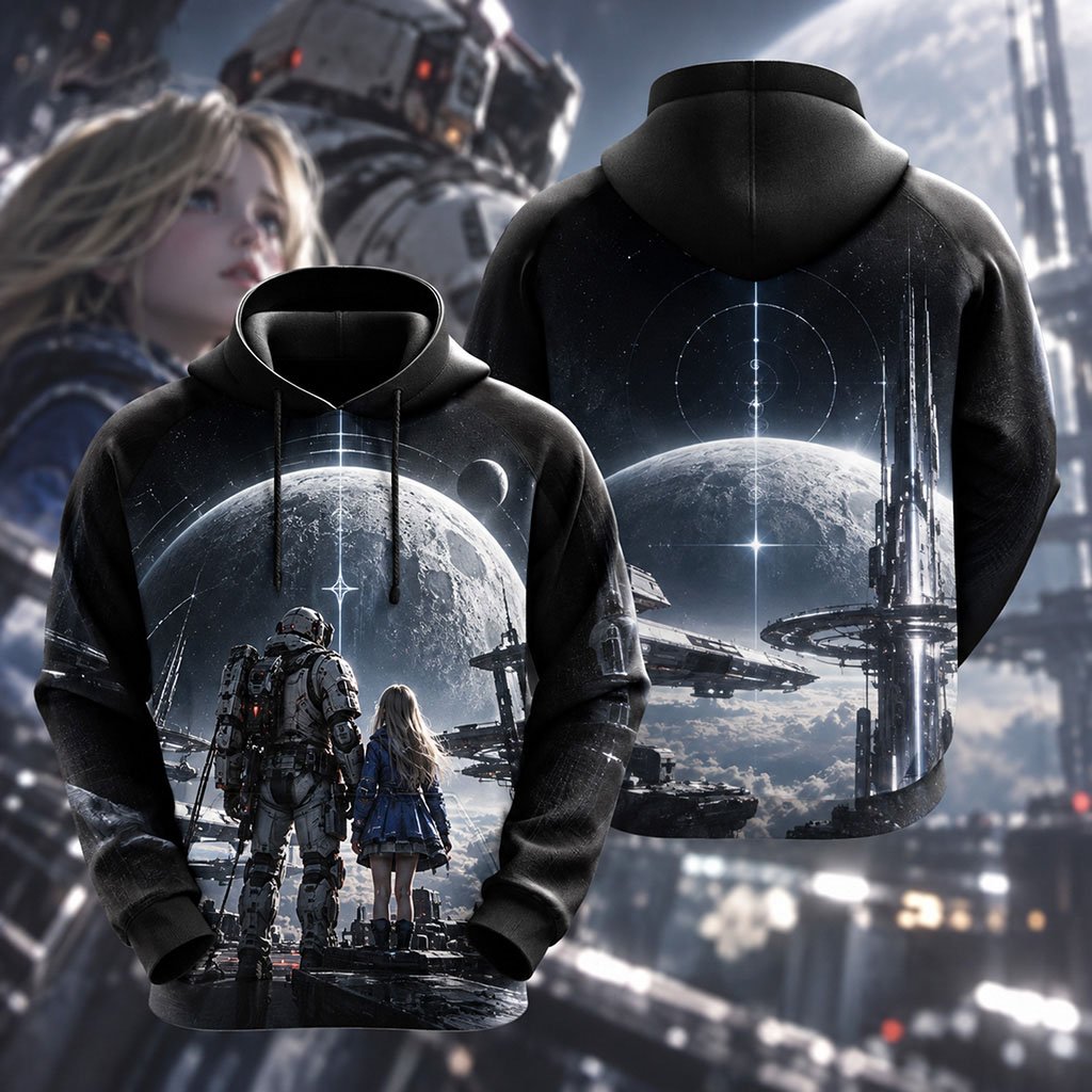 Pragmata Hoodie 2026 Space Exploration Graphic Pullover Apparel Gifts For Video Game Lovers