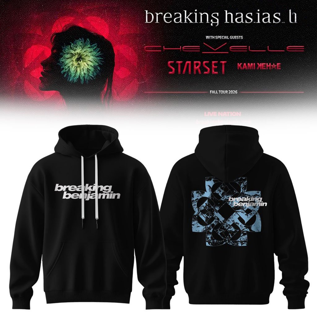 Breaking Benjamin Merch 2026 Twenty Years of Phobia Hoodie Music Related Gift Ideas