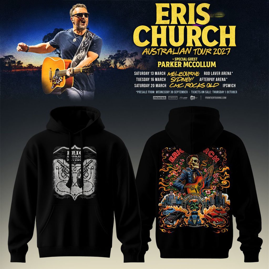 Eric Church Australian Tour 2027 Hoodie Eric Church Merch Best Present For Music Lovers