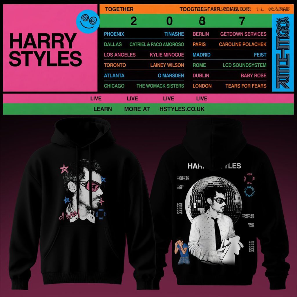 Harry Styles Tour Merch Together Together 2027 Hoodie Gift Ideas For Music Lovers