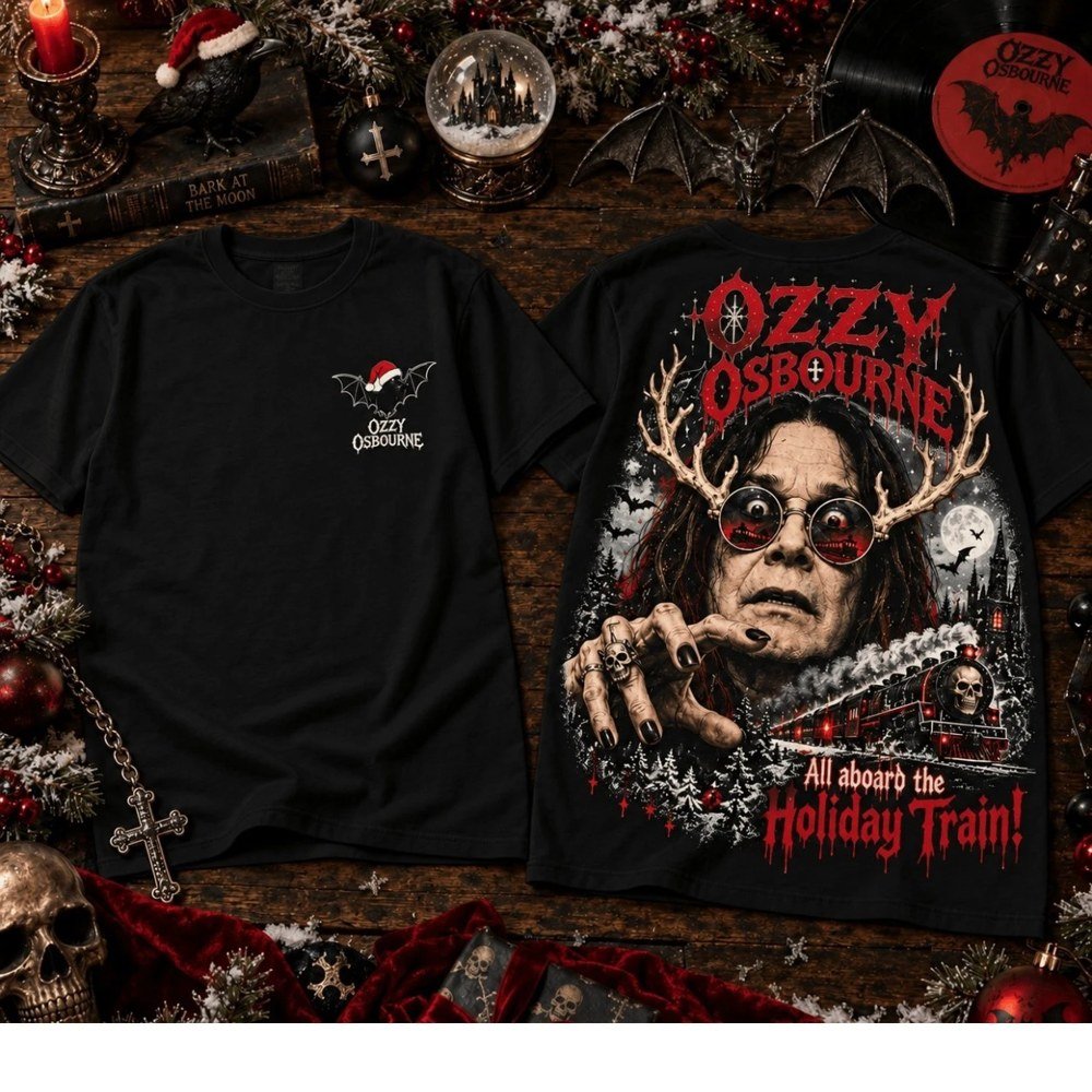 Ozzy Osbourne Merch Holiday Train Christmas Shirt Ozzy Osbourne Outfit Gifts For Heavy Metal Lovers