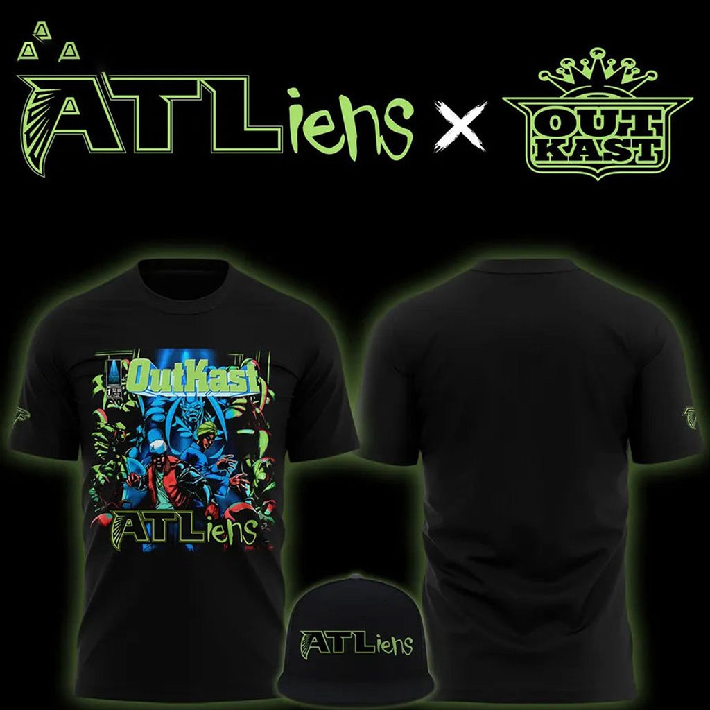 Outkast X Atlanta Falcons 30th Anniversary Atliens T-Shirt Falcons Merch Gift For Fans