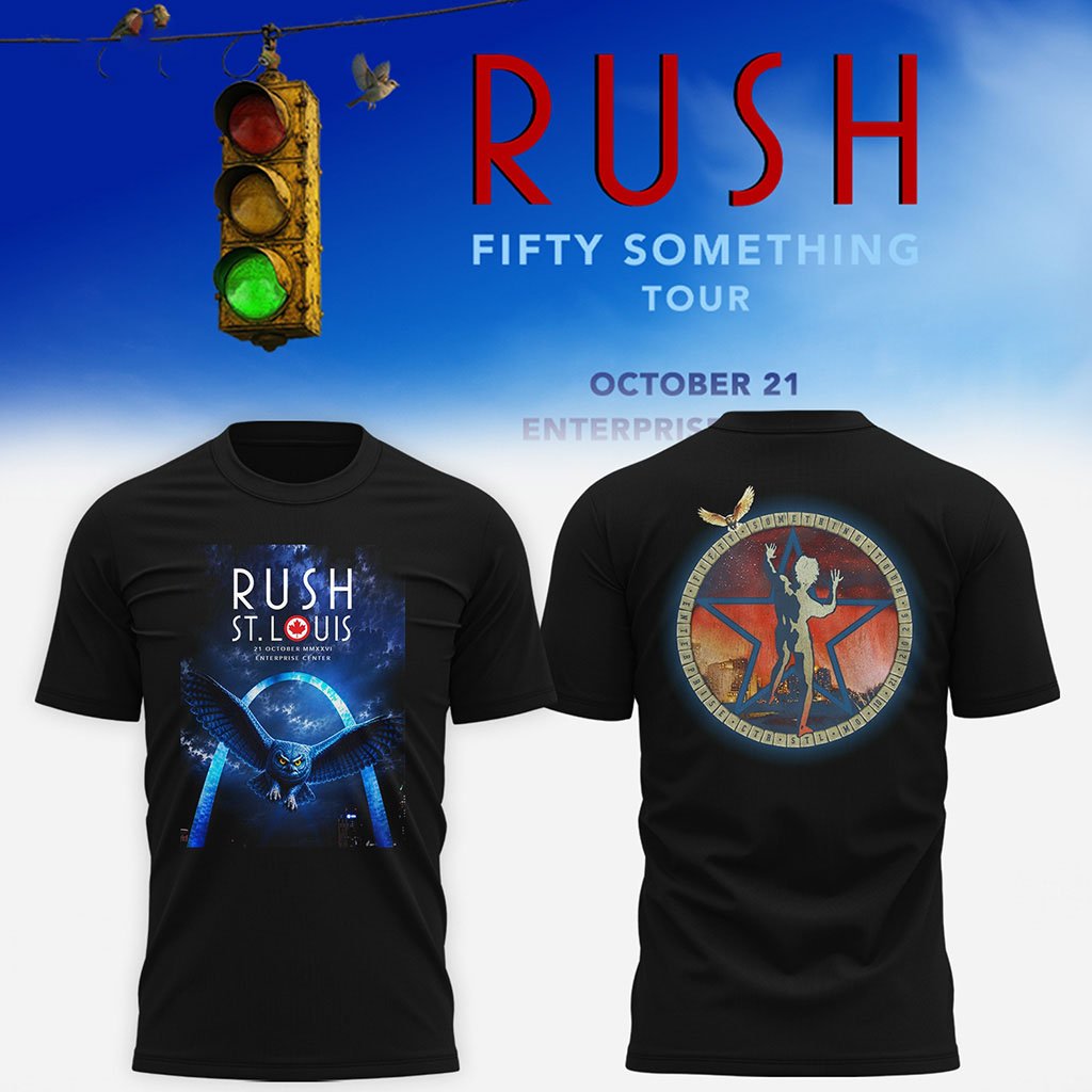Rush St Louis MO 2026 T-Shirt Fifty Something Tour Shirt Rock Band Rush Merch Fan Gear