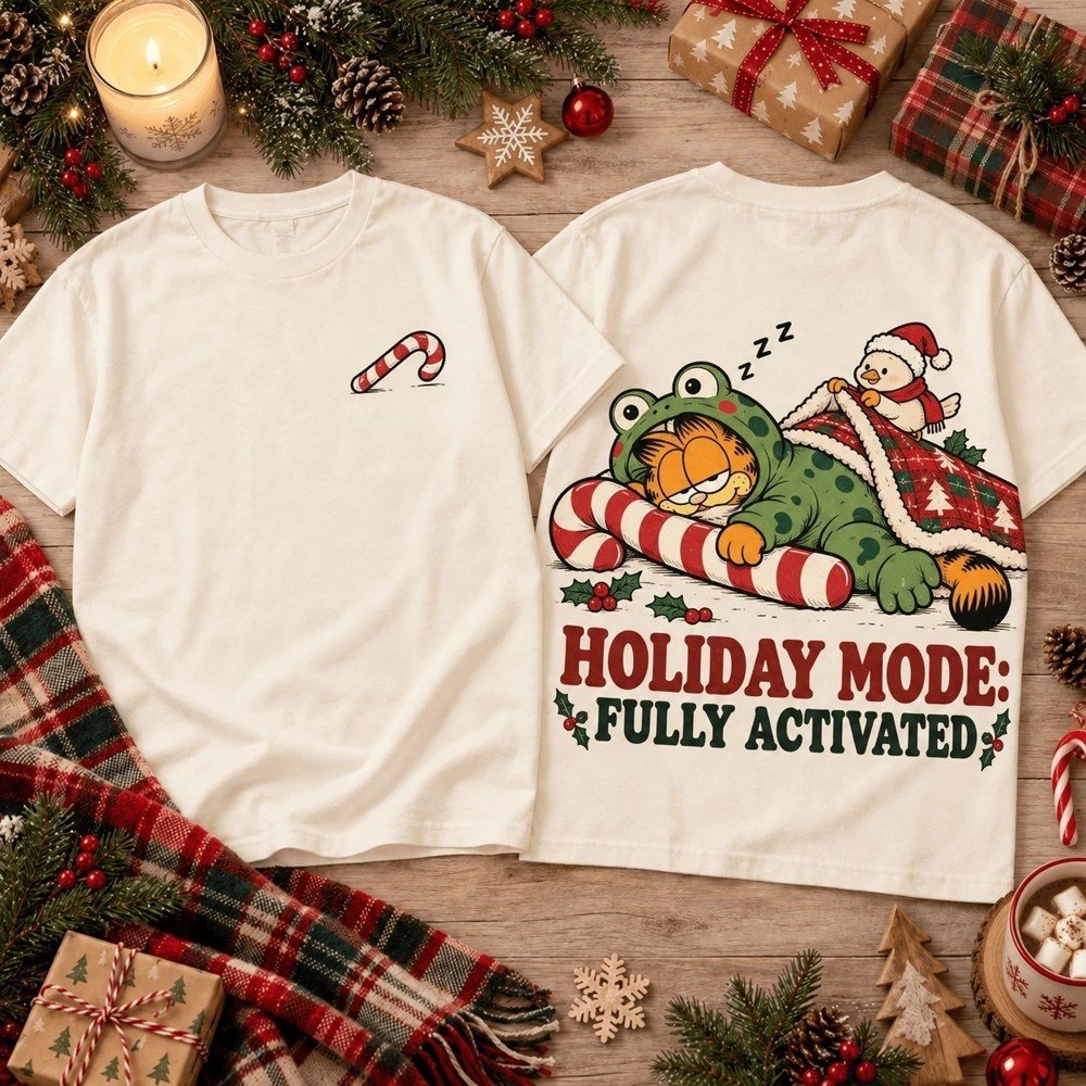 Garfield Merch Holiday Mode Fully Activated Christmas Shirt Garfield Outfit Gifts For Garfield Lovers