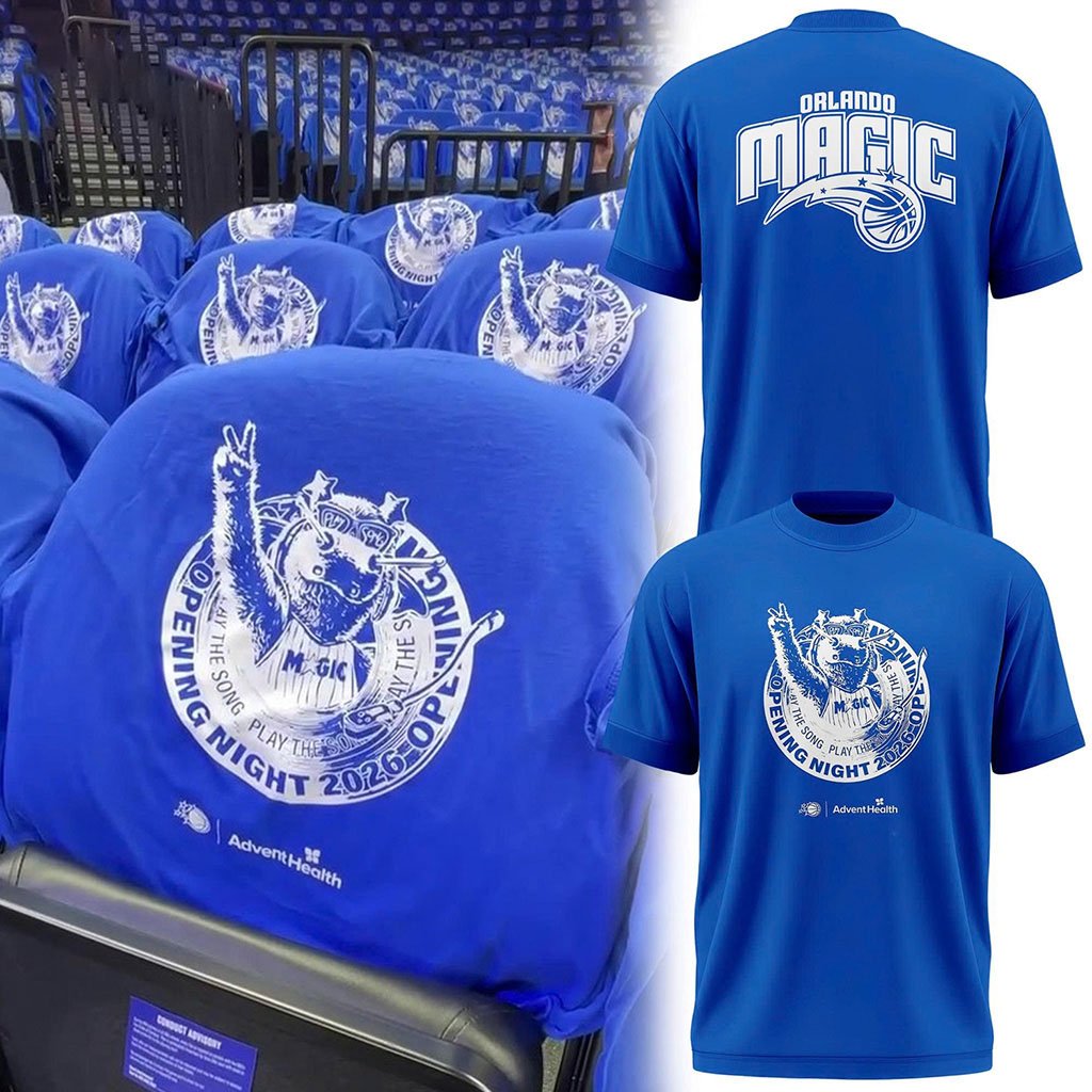 Orlando Magic Opening Night 2026 T-Shirt Blue Play The Song Graphic Tee Orlando Magic Merch