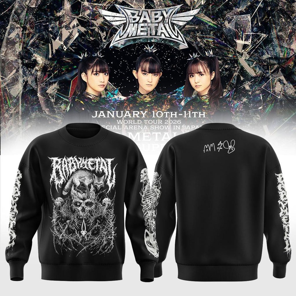 Babymetal World Tour Sweatshirt Black Babymetal Merch 2026 Best Gifts For Music Lovers
