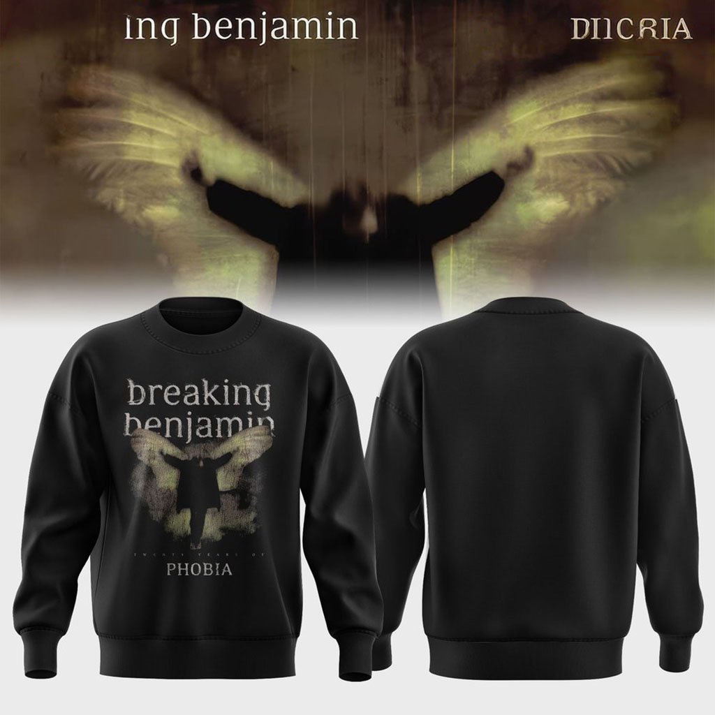 Breaking Benjamin Twenty Years of Phobia Sweatshirt Breaking Benjamin Merch Music Fans Gifts